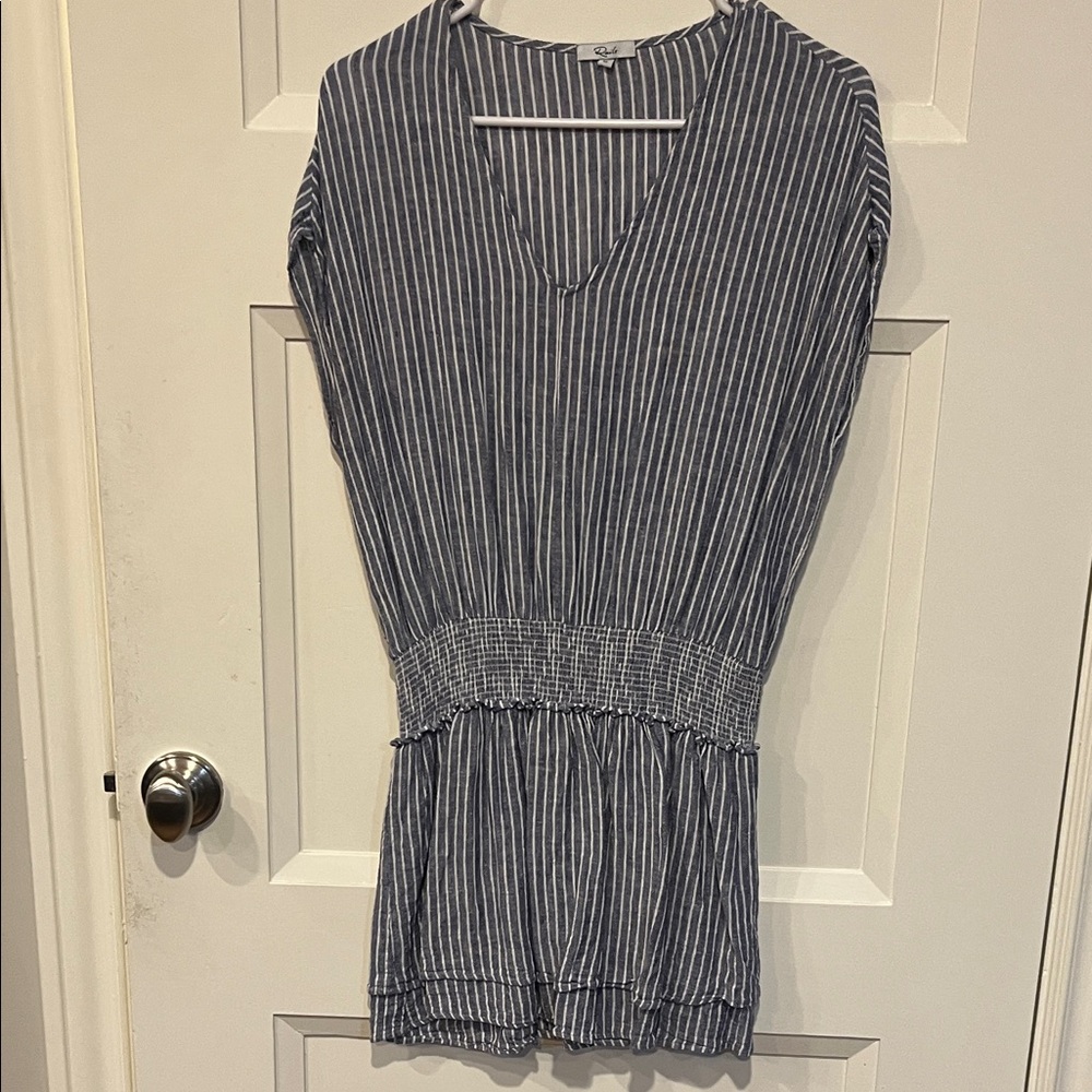 Rails Navy and White Striped Mini Dress